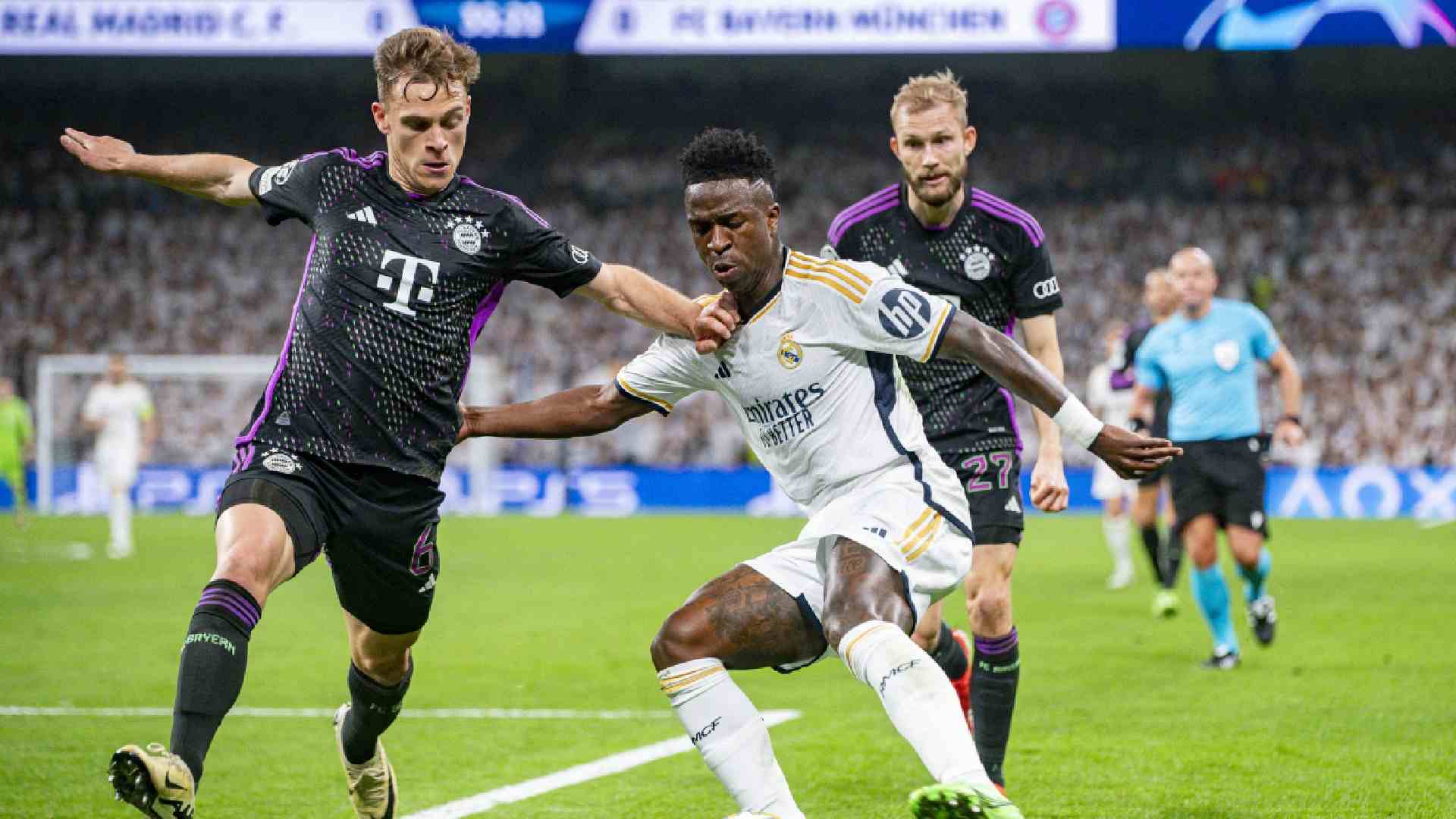 Scintille nel finale di Real-Bayern: Vinicius scherza e provoca Kimmich (VIDEO)