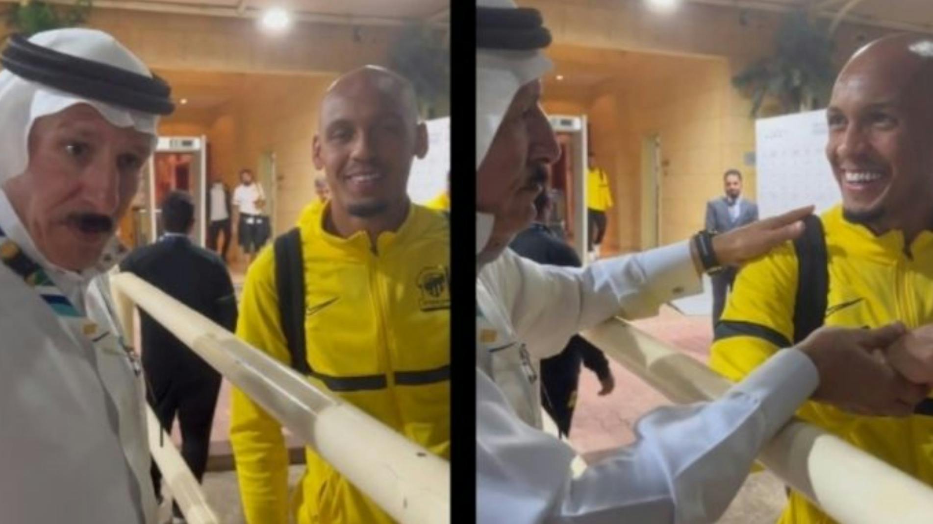 Tifoso arabo fa un regalo a Fabinho per la buona prestazione: il brasiliano non può credere ai suoi occhi (VIDEO)