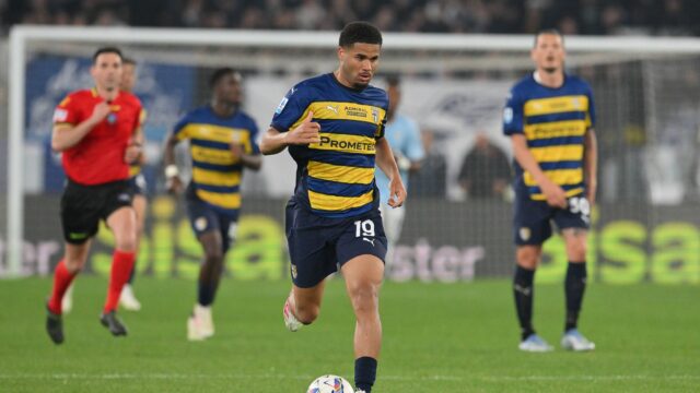 28th april 2025 stadio olimpico rome italy serie a football lazio versus parma simon sohm of parma runs with the ball actionplus12780122 allshotlivejpg