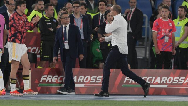 Allegri squalificato per due giornate dopo l espulsione in finale di Coppa Italia