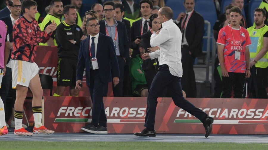 Allegri squalificato per due giornate dopo l espulsione in finale di Coppa Italia