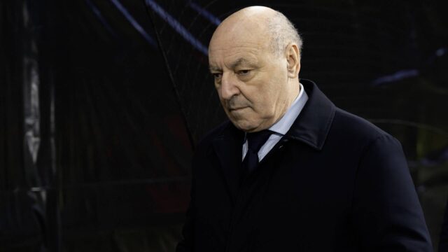 Beppe Marotta nel prepartita della semifinale di Coppa Italia contro il Milan