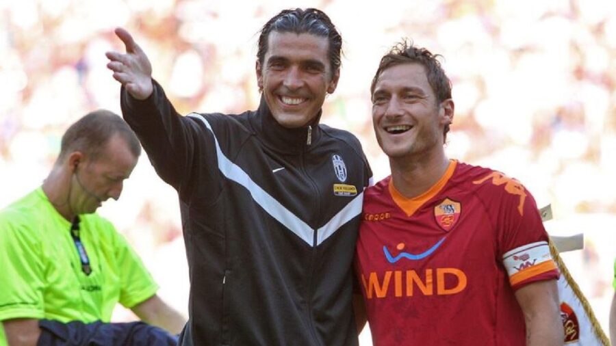 Buffon juve totti roma