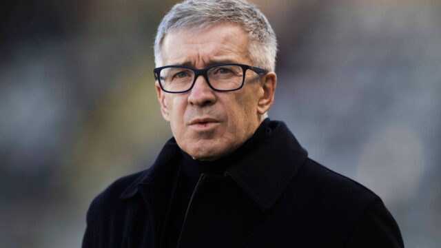 Claudio Fenucci ad rossoblu nel prepartita della finale di Coppa Italia tra Milan e Bologna