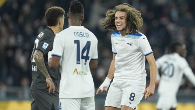 Guendouzi esulta in faccia a Di Lorenzo