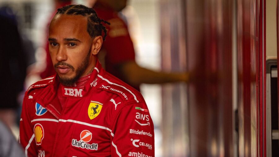 Hamilton in Ferrari