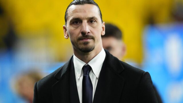 Ibrahimovic nel prepartita della finale di Supercoppa Italiana