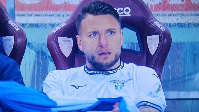 Immobile furioso alla sostituzione in Torino lazio