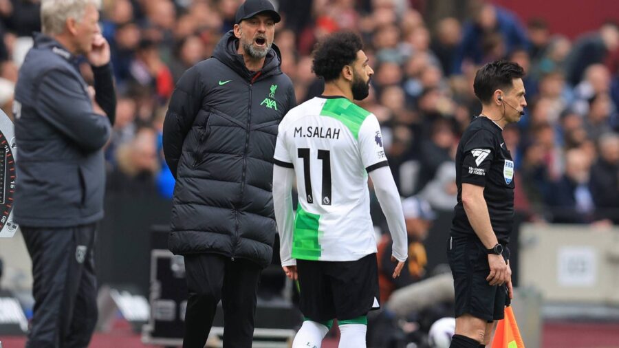 Lite tra Salah e Klopp in West Ham Liverpool