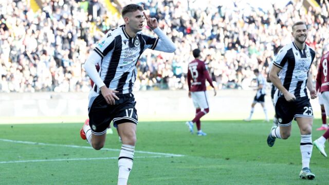Lucca in gol contro il Torino
