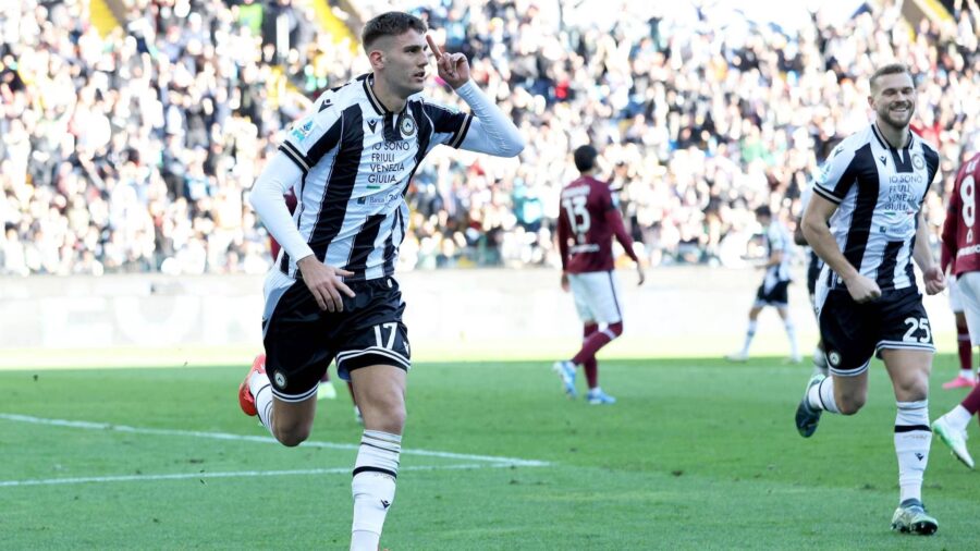 Lucca in gol contro il Torino