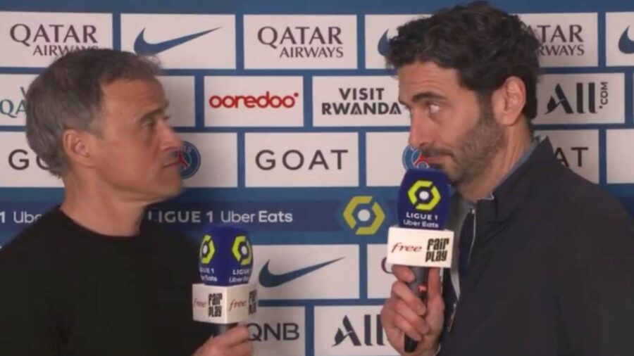 Luis Enrique show con un giornalista