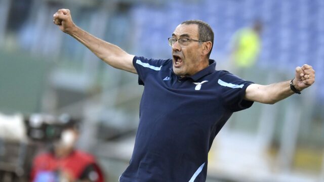 Sarri esulta per il calciomercato della Lazio