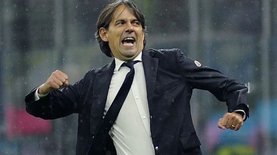Simone Inzaghi esulta