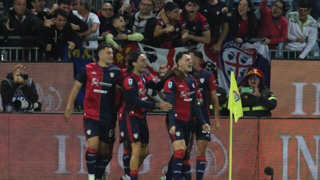 Zortea esulta in Cagliari Milan