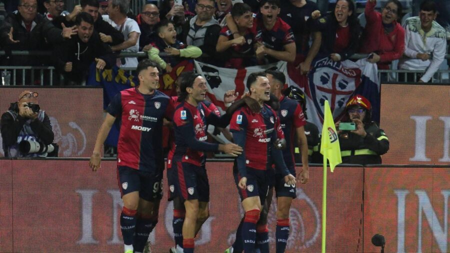 Zortea esulta in Cagliari Milan