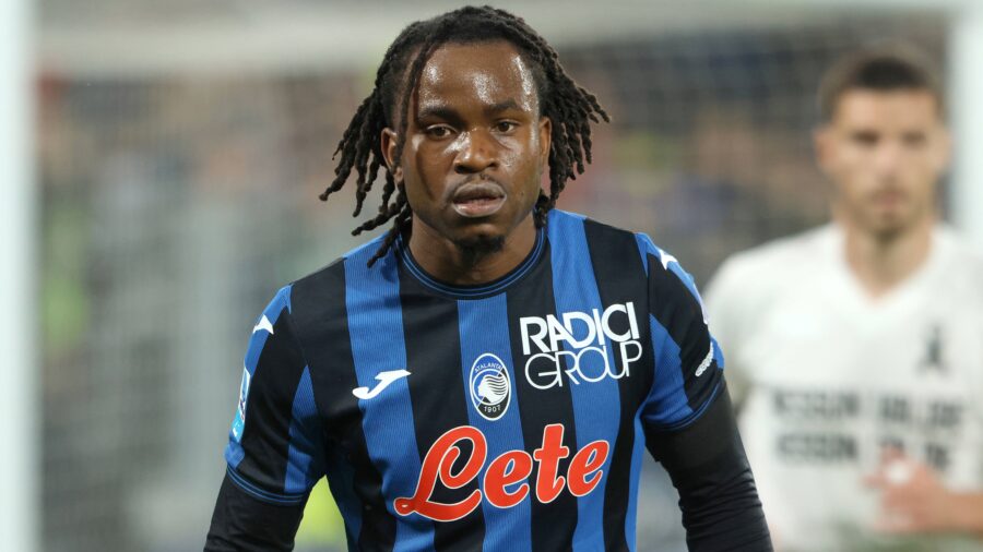 Ademola lookman atalanta serie a 2024 25 atalanta vs lecce 1 1 27 04 2025 azione action single shot close up contrasto serie a 2024 25 atalanta lecce 1 1jpg