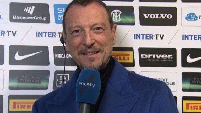 Amadeus parla di inter juve