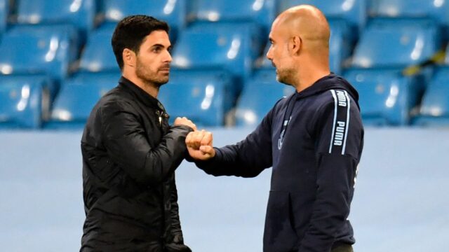 Arteta guardiola arsenal man city