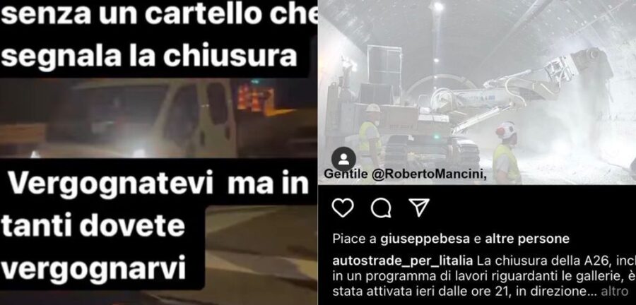 Autostrade replica a mancini