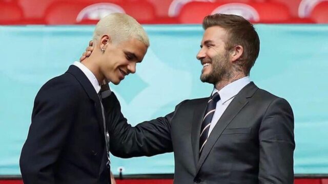 Beckham scappa tra i cespugli allesordio del figlio romeo col brentford