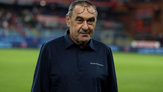 Calcio serie a genoa cfc vs ss lazio serie a day 5 29 09 2025 stadio ferraris genova genoa lazio in the photo mister maurizio sarri genoa italy copyright xipaxsport abacaxjpg