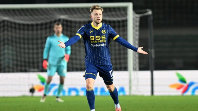 Casper tengstedt serie a 2024 25 hellas verona lazio 0 3 azione action single shot serie a 2023 24 hellas verona lazio 0 3jpg