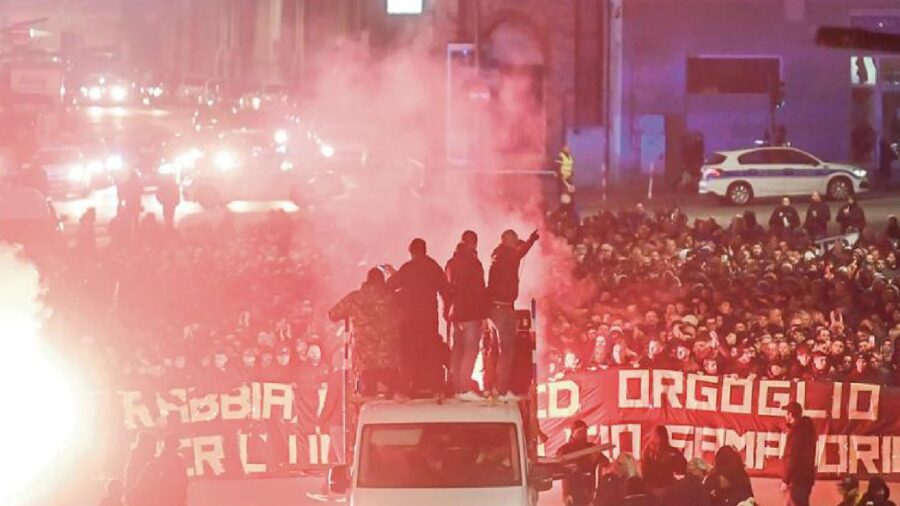 Contestazione tifosi sampdoria