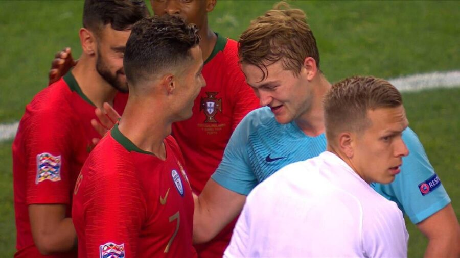 Cr7 consiglia la juve a de ligt
