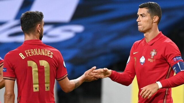 Cr7 e bruno fernandes portugal