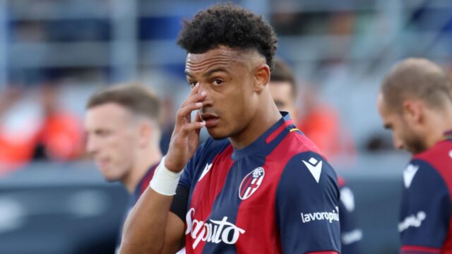 Dan ndoye bologna serie a 2024 25 bologna vs genoa 1 3 24 05 2025 azione action gesti serie a 2024 25 bologna genoa 1 3jpg
