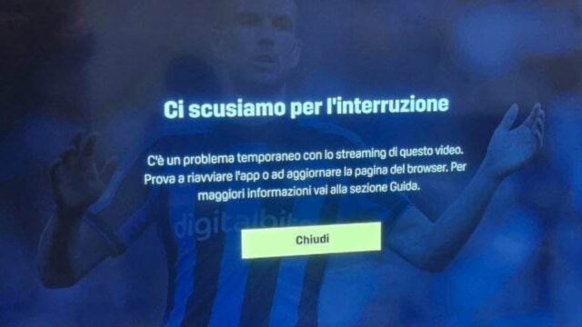 Dazn messaggio di errore