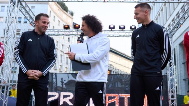 Del piero e camarda all evento adidas