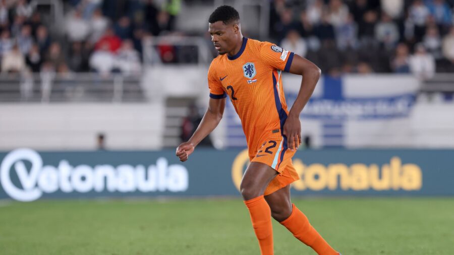 Denzel dumfries olanda world cup 2026 qualifiers finland vs netherlands 0 2 07 06 2025 azione action single shot qualificazioni mondiali 2026 finlandia olanda 0 2jpg