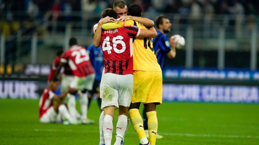 Derby inter milan gabbia maignan
