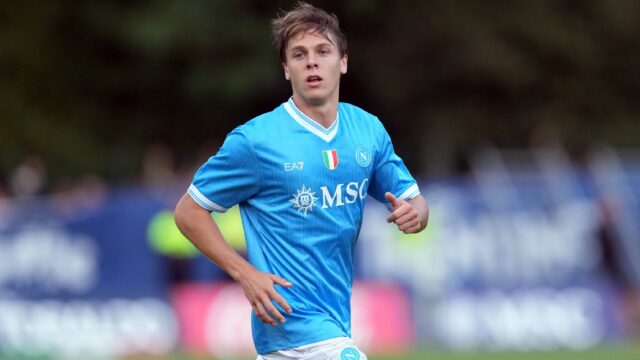 Dimaro italy alessio zerbin of ssc napoli during the friendly match between ssc napoli and catanzaro in on jult 26 2025 in dimaro italy copyright xfotoagenziaxjpg