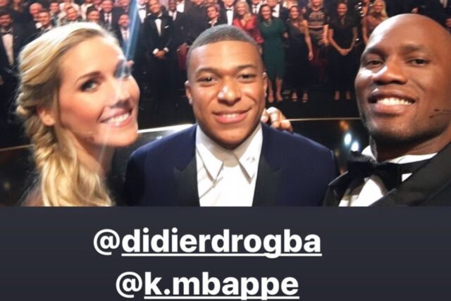 Drogba selfie con mbappe