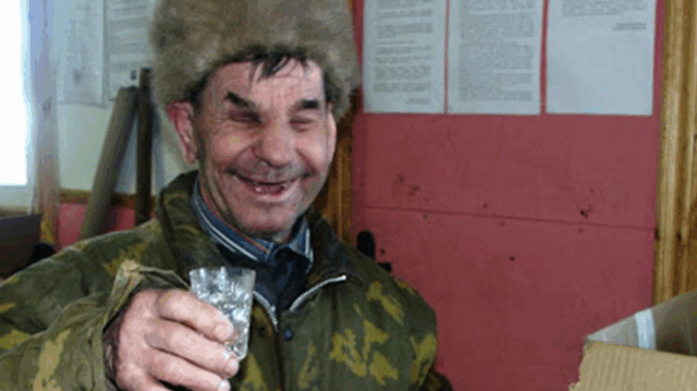 Drunk russian christmas party