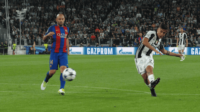 Dybala juventus barcellona champions league