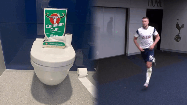 Eflcup league cup match drama as tottenhams eric dier runs off