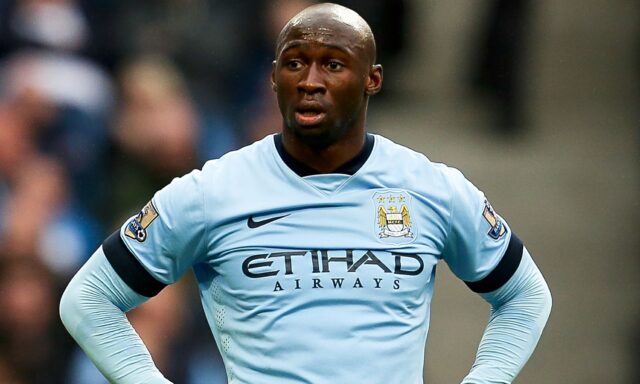 Eliaquim mangala in action for manchester city