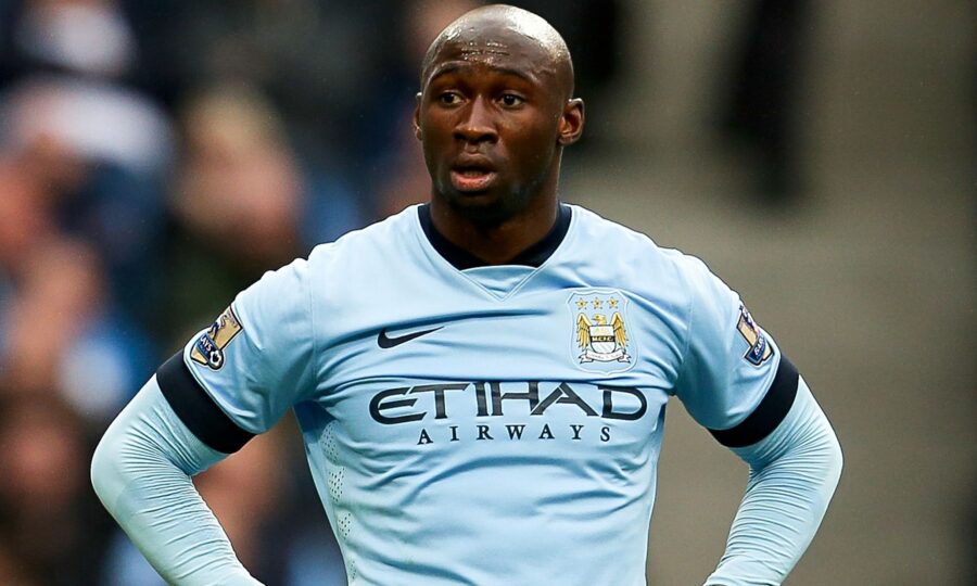 Eliaquim mangala in action for manchester city