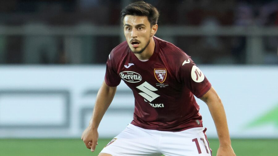 Eljif elmas torino serie a 2024 25 torino vs venezia 1 1 02 05 2025 azione action single shot close up serie a 2024 25 torino venezia 1 1jpg
