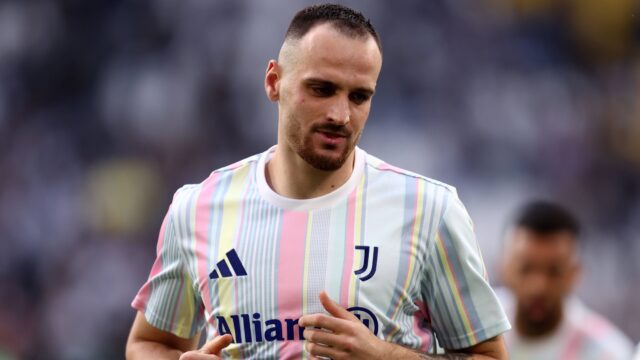 Federico gatti juventus fc warm up serie a juventus v udinese serie a allianz stadium may 18 2025 turin italyjpg