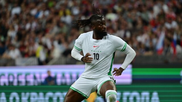 Friendly match between the national football teams of russia and nigeria bsa luzhniki stadium moscow june 6 2025 in the photo tolu arokodare photo pavel kashaev pavelxkashaevjpg