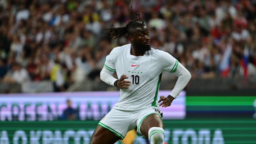 Friendly match between the national football teams of russia and nigeria bsa luzhniki stadium moscow june 6 2025 in the photo tolu arokodare photo pavel kashaev pavelxkashaevjpg