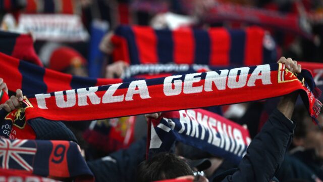 Genoa curva tifosi supporters fans sciarpe scarves sciarpata schals serie a 2024 25 genoa venezia 2 0 veduta serie a 2024 25 genoa venezia 2 0jpg