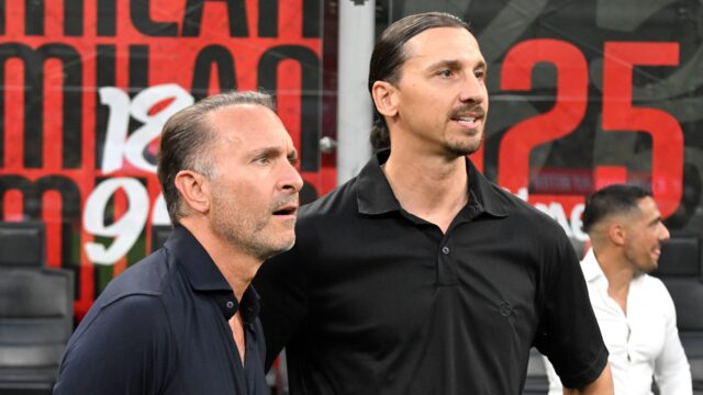 Gerry cardinale zlatan ibrahimovic 2024 25 amichevole friendly match trofeo silvio berlusconi milan monza 3 1 amichevole 2024 25 trofeo silvio berlusconi milan monza 3 1jpg