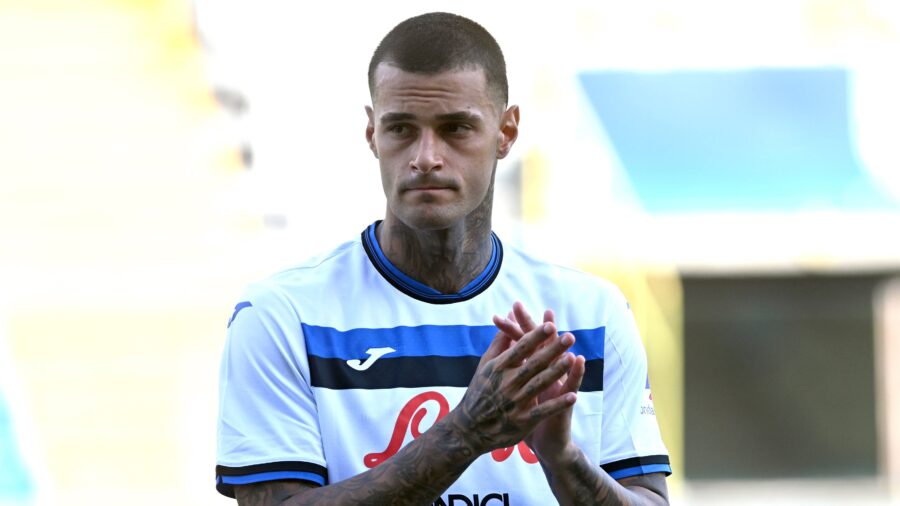 Gianluca scamacca friendly match parma atalanta 4 1 single shot close up primo piano gesti amichevole 2024 25 parma atalanta 4 1jpg
