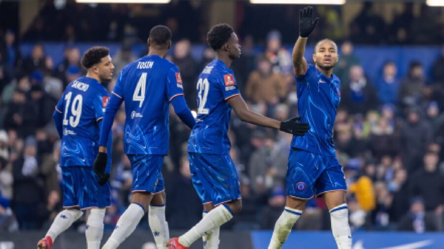 Giocatori chelsea esultano
